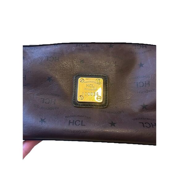 Vintage HCL Mens Toiletry Handcrafted Leather Monogram Travel Bag Shave Kit RARE - Picture 11 of 16